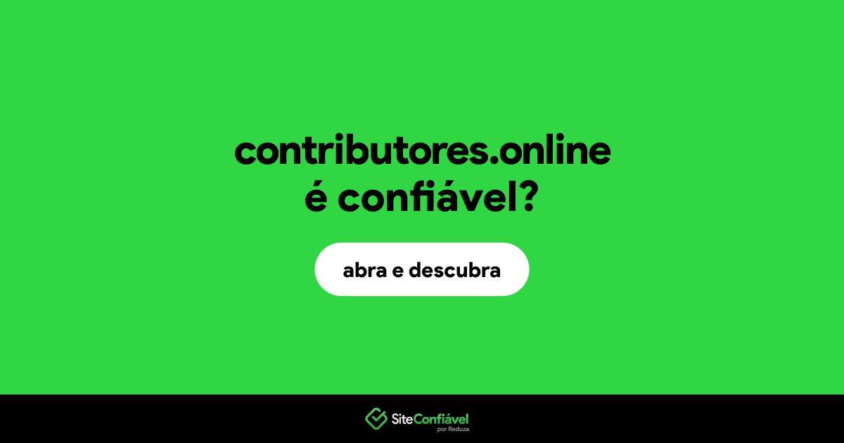 O site contributores.online é confiável?