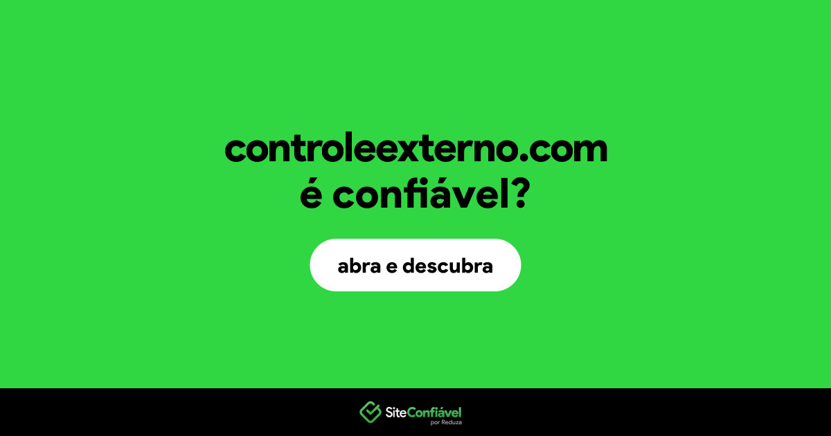 O site controleexterno.com é confiável?
