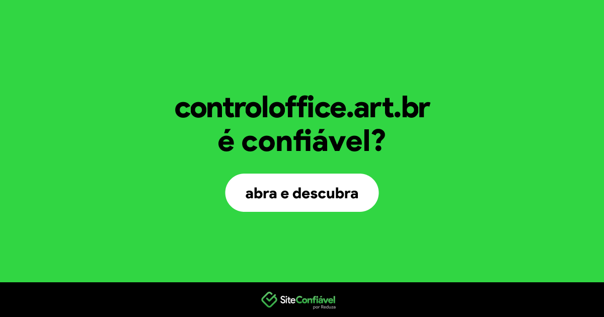 O site controloffice.art.br é confiável?
