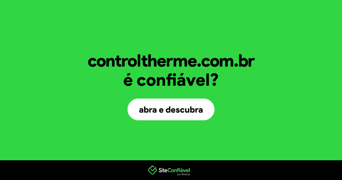 O site controltherme.com.br é confiável?