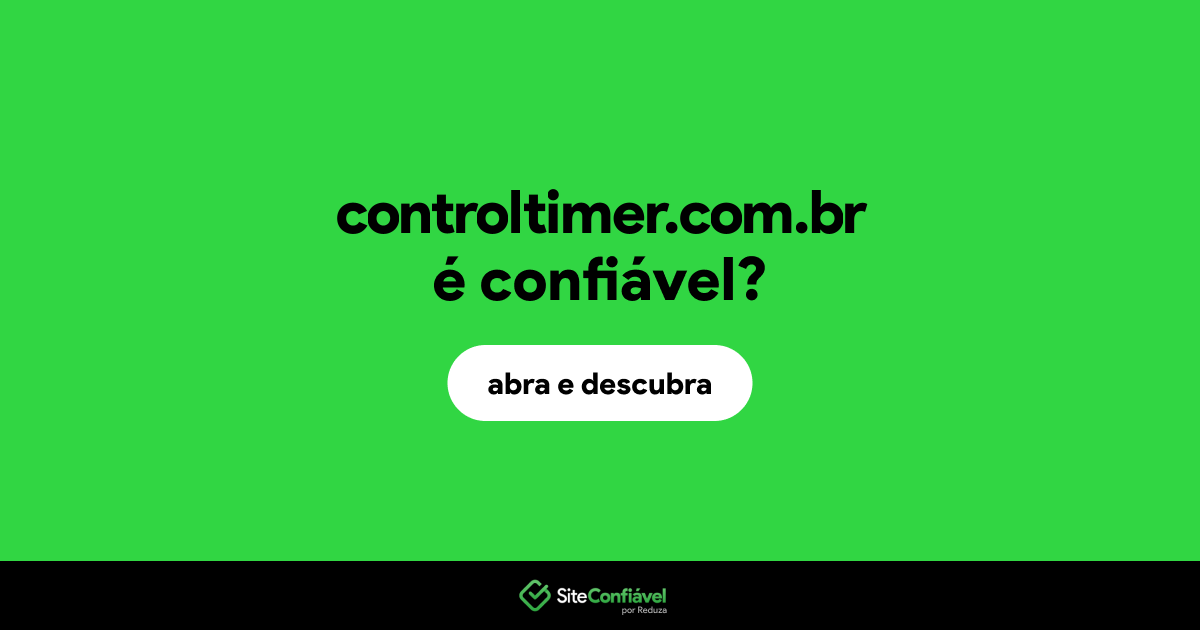 O site controltimer.com.br é confiável?