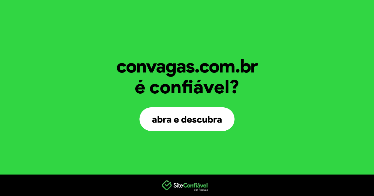 O site convagas.com.br é confiável?
