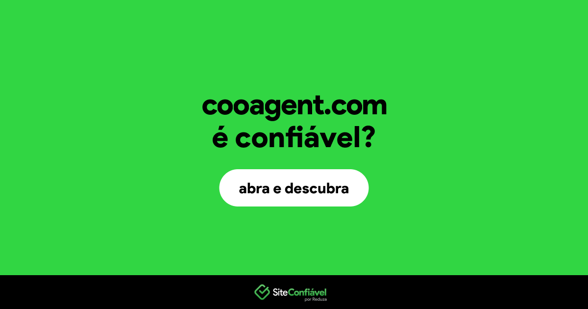 O site cooagent.com é confiável?