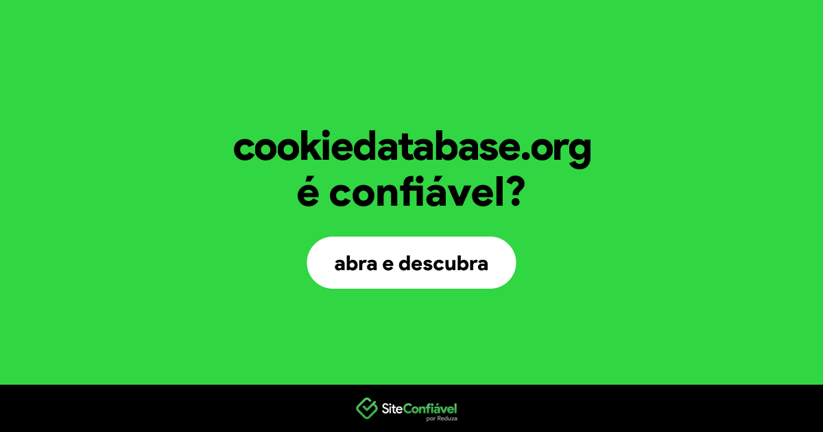 O site cookiedatabase.org é confiável?