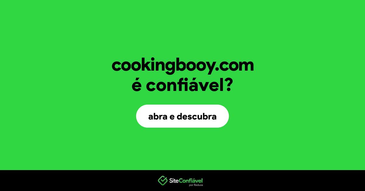 O site cookingbooy.com é confiável?