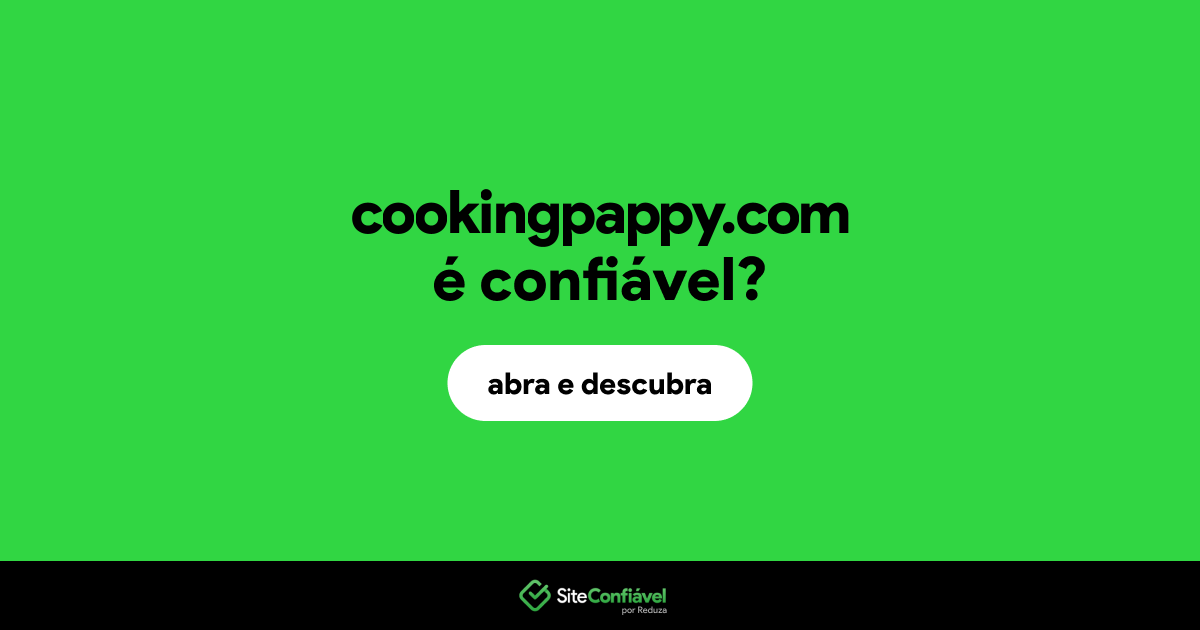 O site cookingpappy.com é confiável?