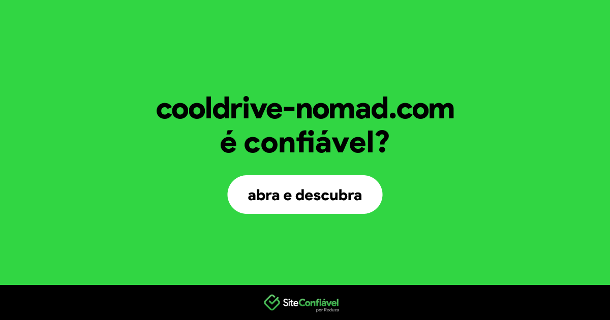 O site cooldrive-nomad.com é confiável?