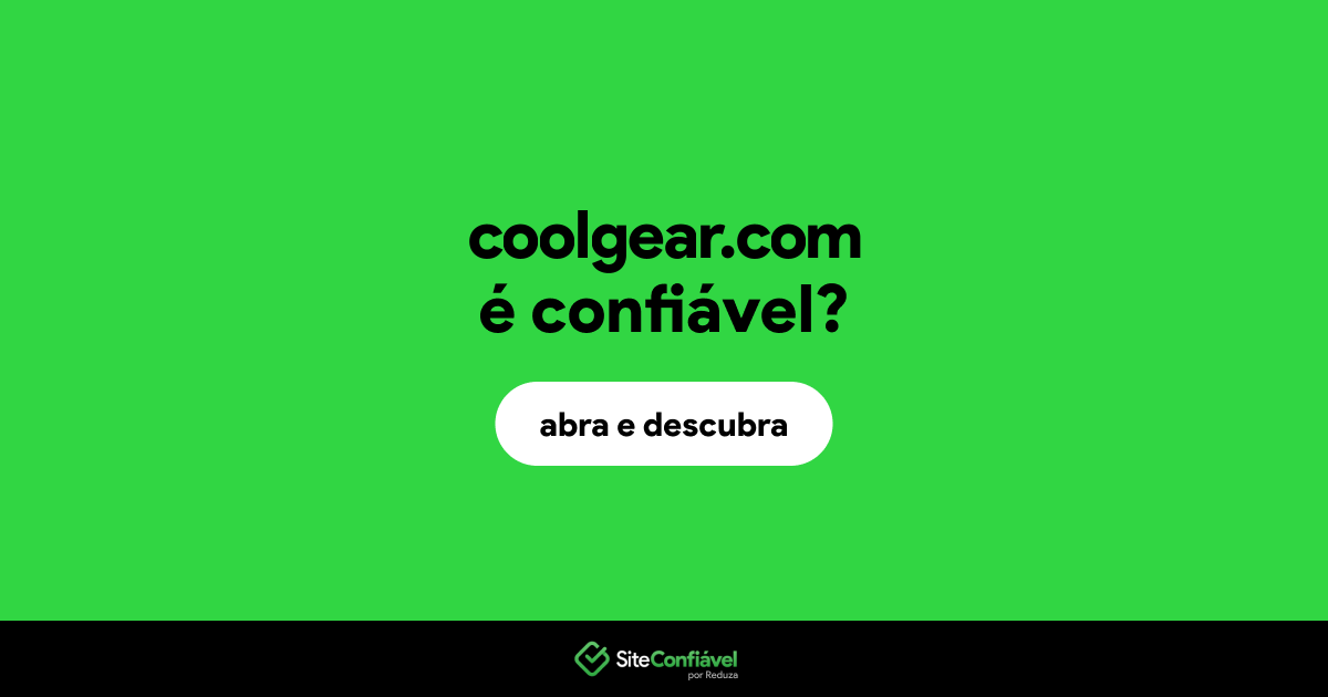 O site coolgear.com é confiável?