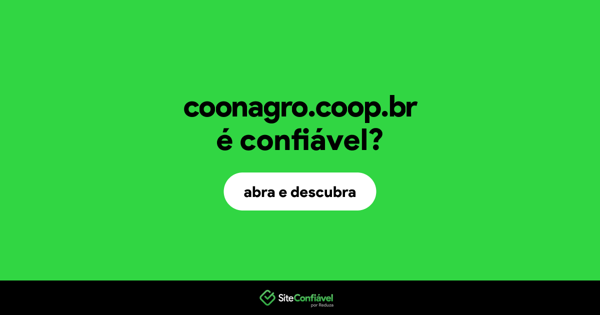O site coonagro.coop.br é confiável?