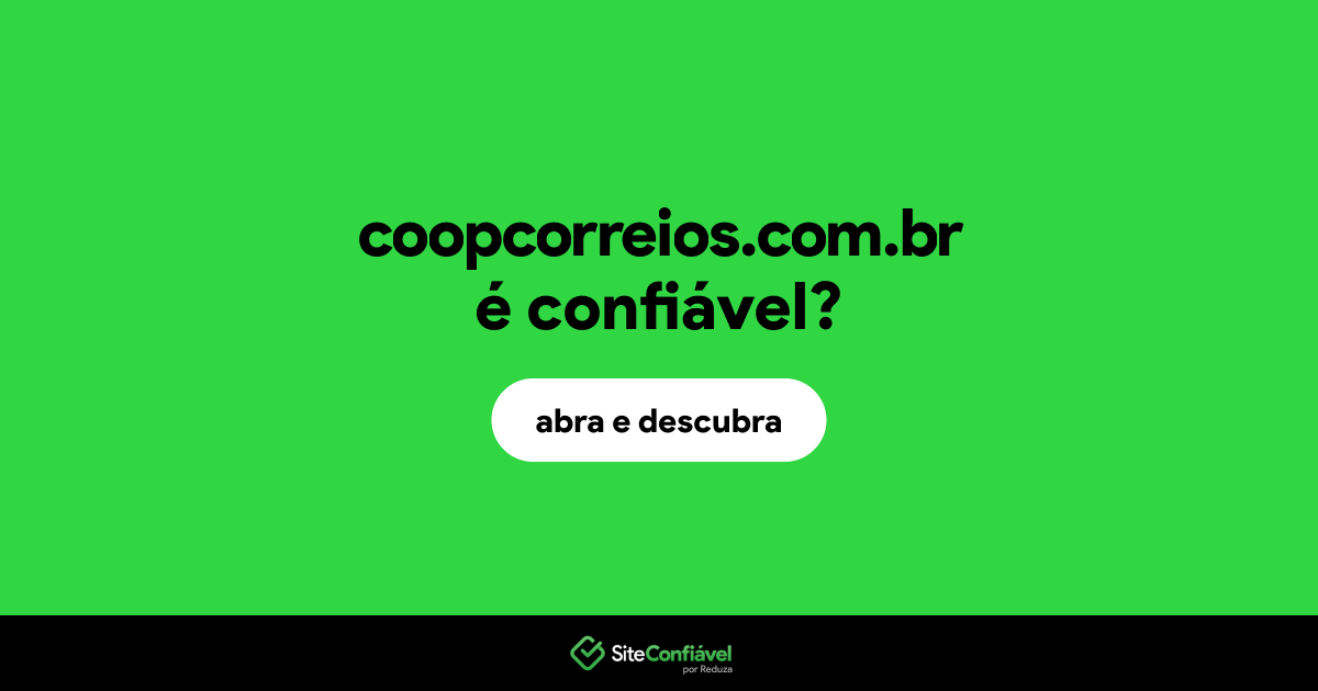 O site coopcorreios.com.br é confiável?