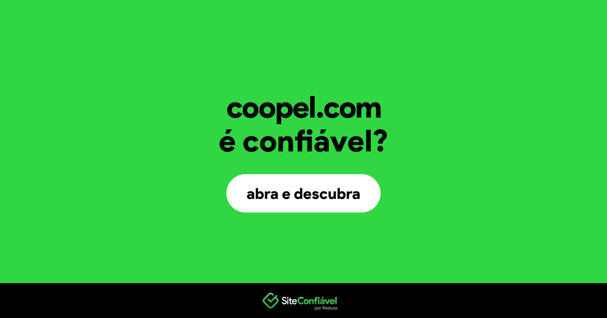 O site coopel.com é confiável?