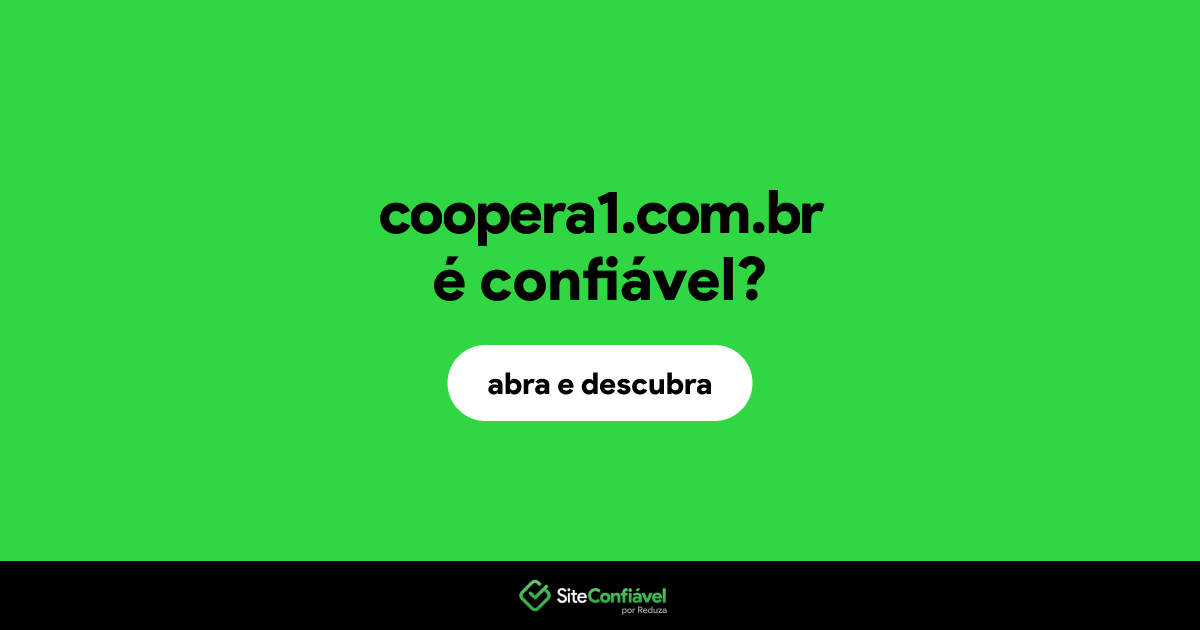 O site coopera1.com.br é confiável?