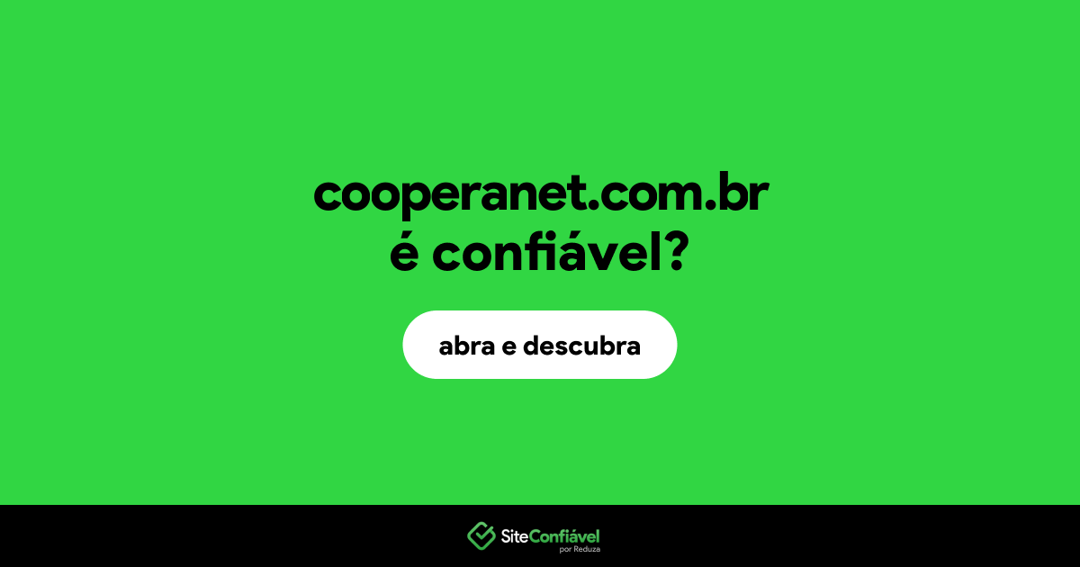 O site cooperanet.com.br é confiável?