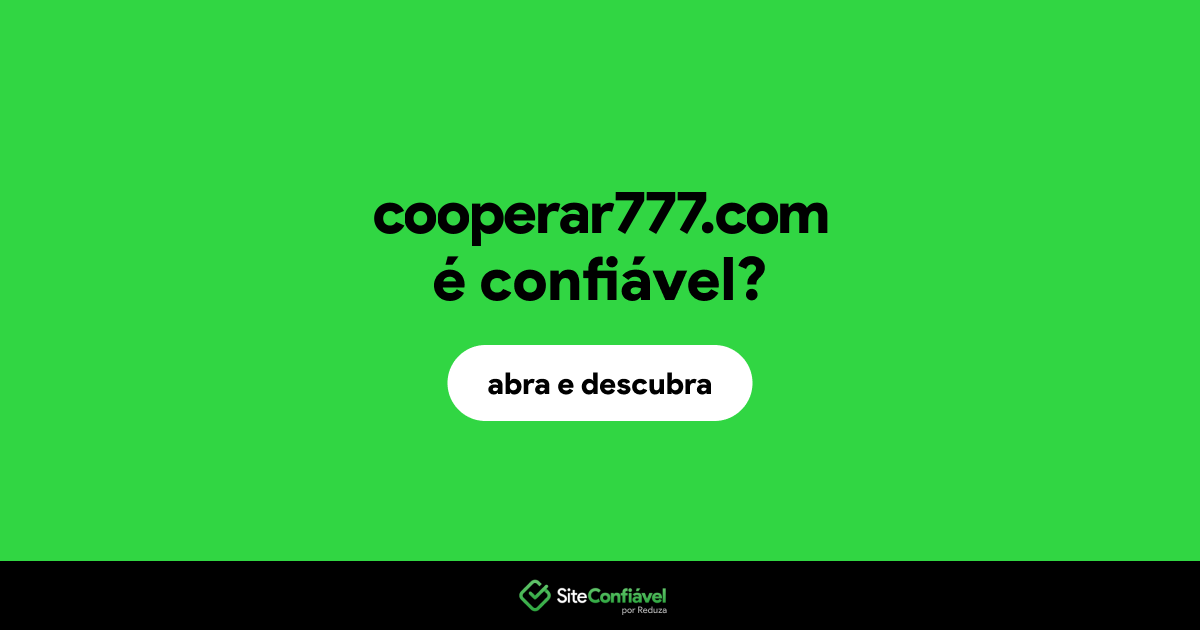 O site cooperar777.com é confiável?