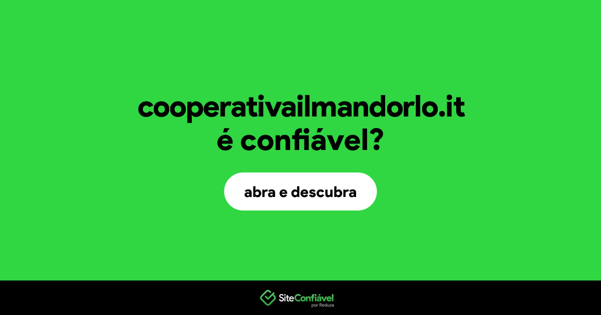 O site cooperativailmandorlo.it é confiável?