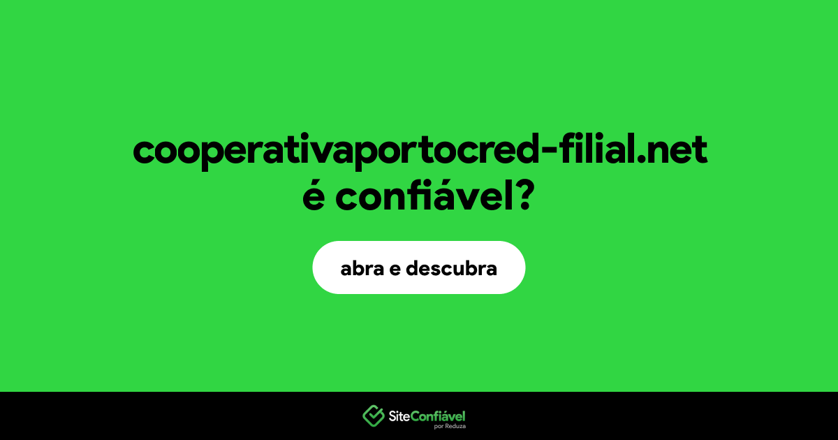 O site cooperativaportocred-filial.net é confiável?