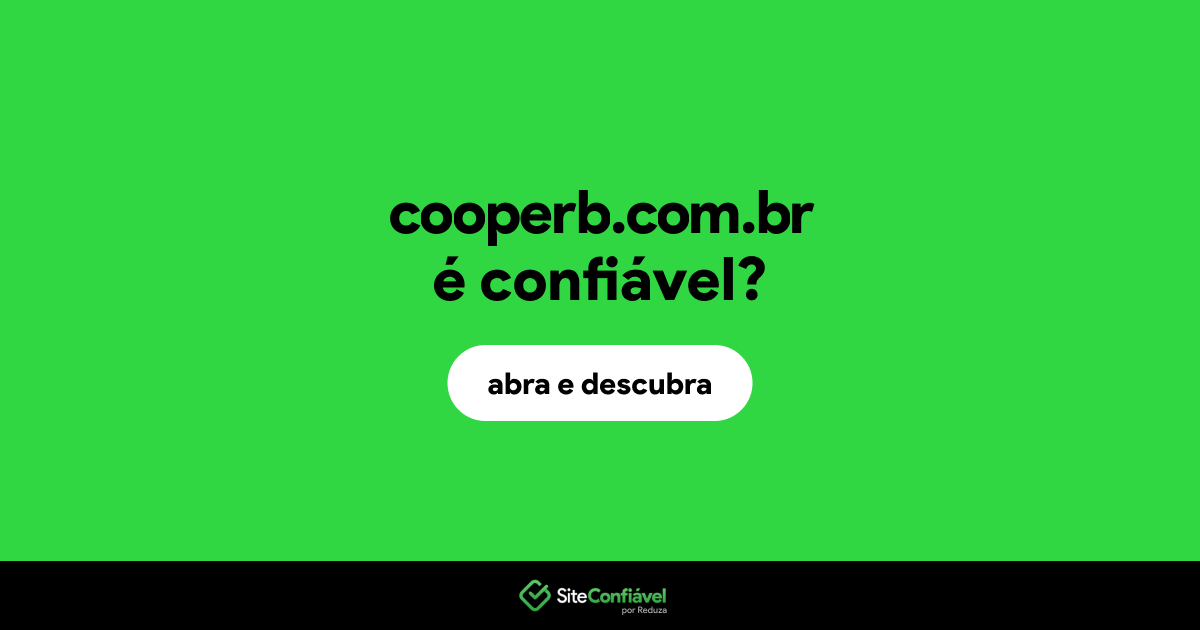 O site cooperb.com.br é confiável?