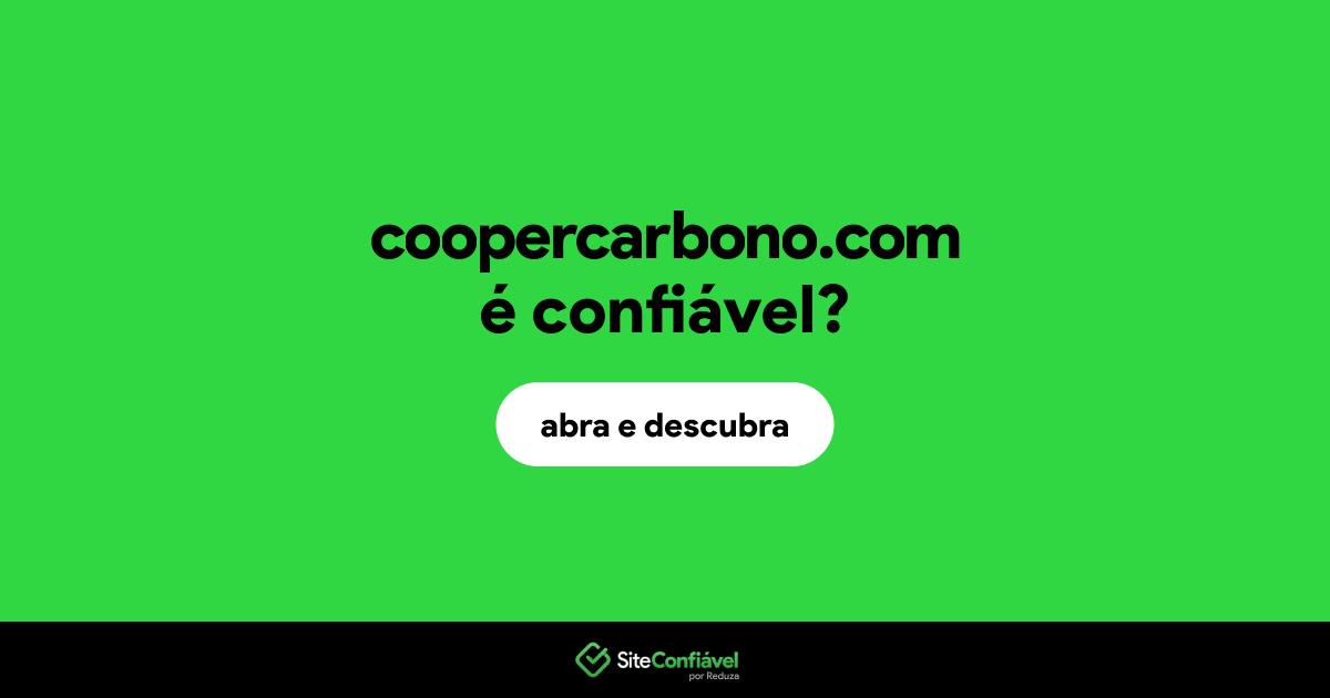 O site coopercarbono.com é confiável?