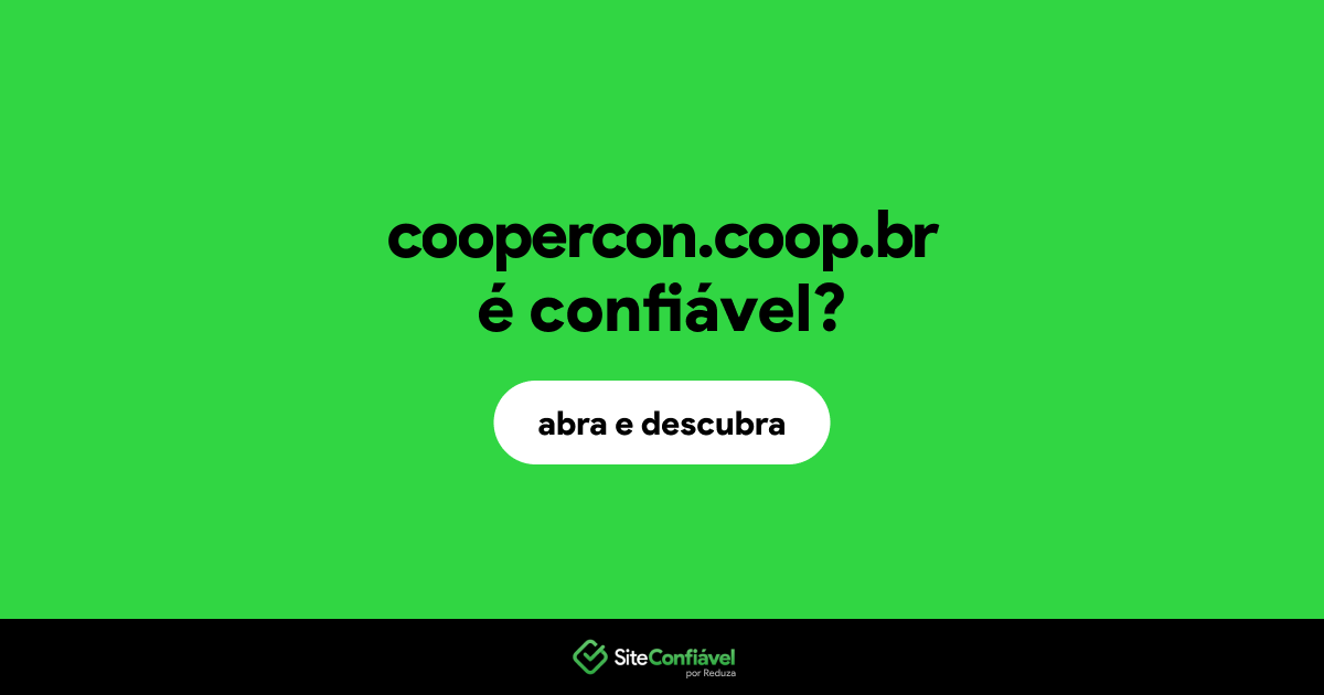 O site coopercon.coop.br é confiável?