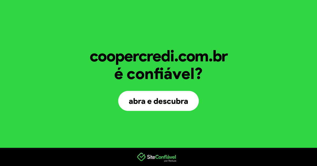 O site coopercredi.com.br é confiável?