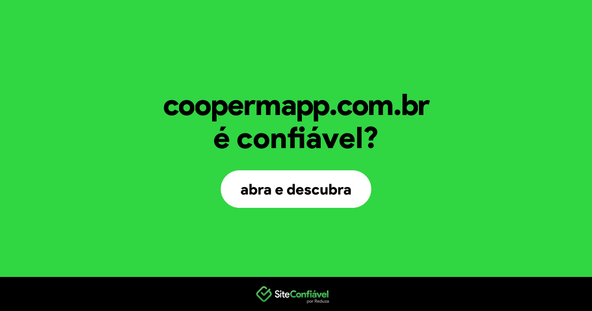 O site coopermapp.com.br é confiável?