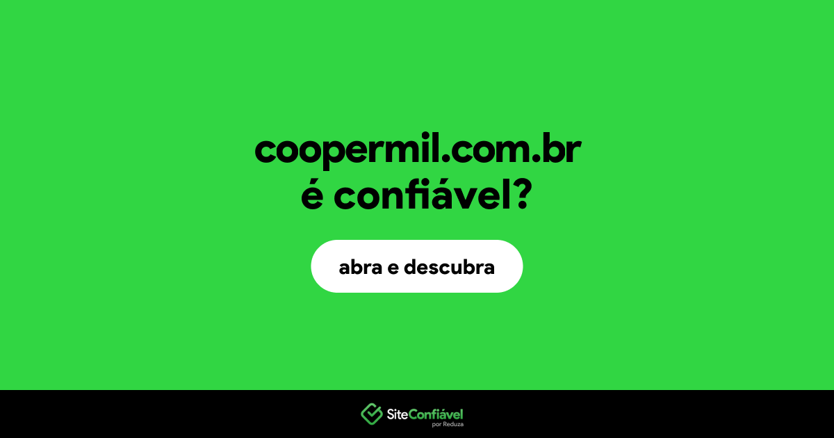 O site coopermil.com.br é confiável?