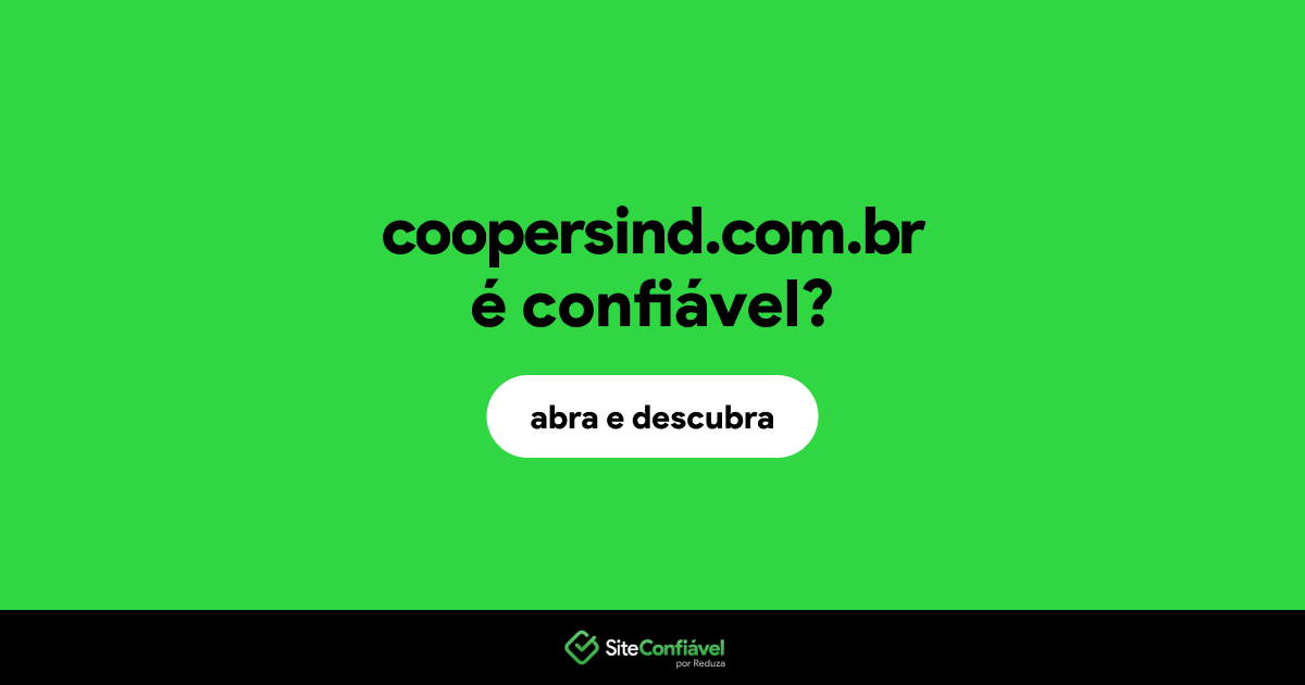 O site coopersind.com.br é confiável?
