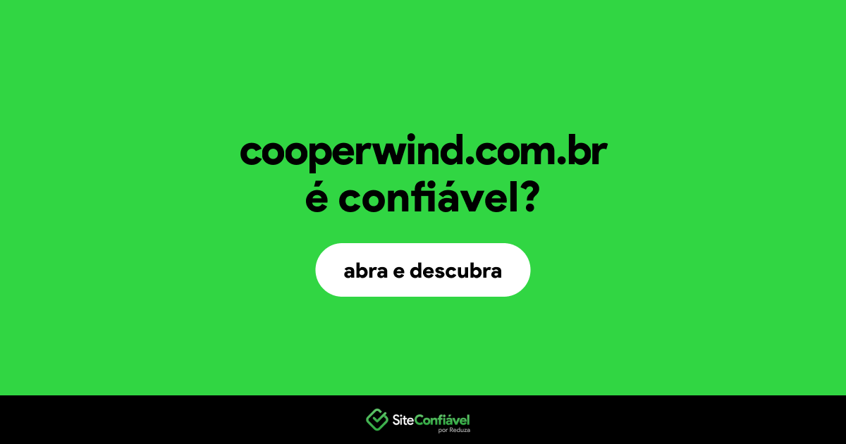 O site cooperwind.com.br é confiável?
