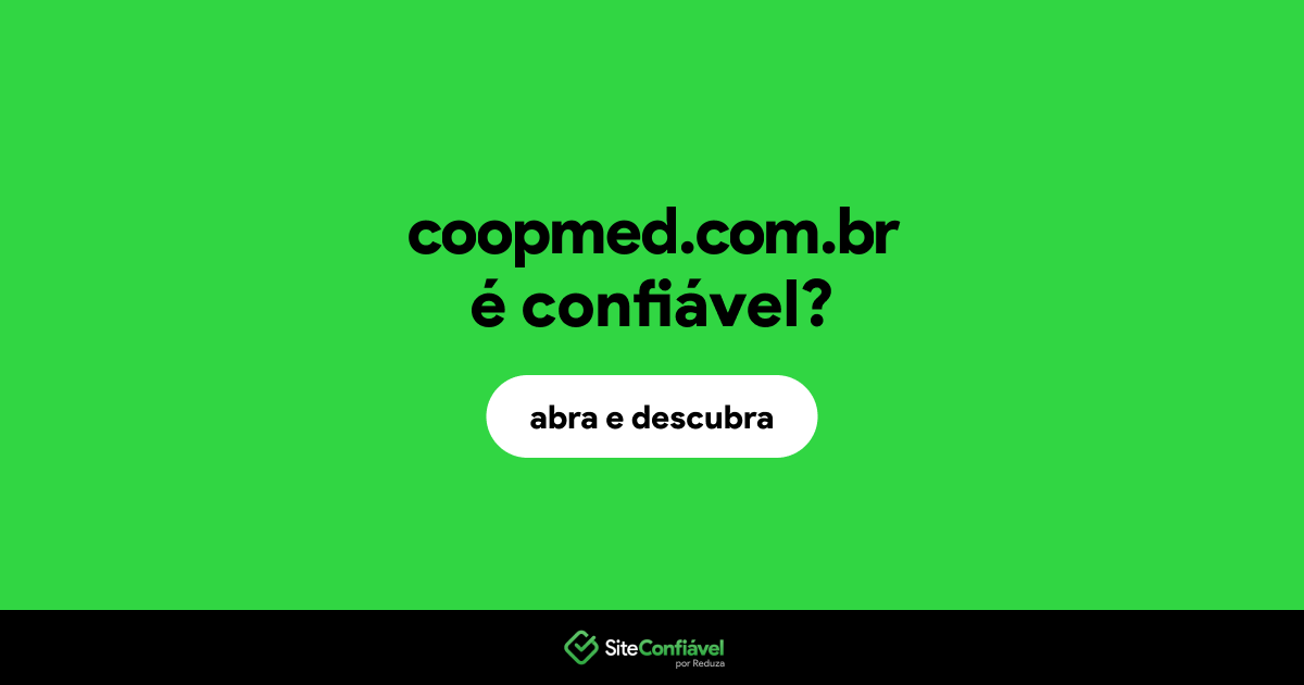O site coopmed.com.br é confiável?