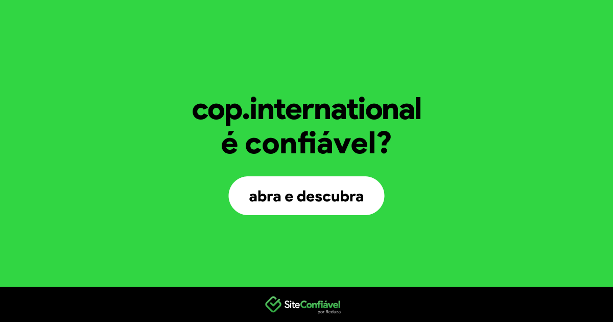 O site cop.international é confiável?