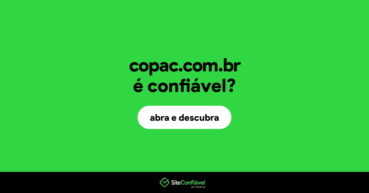 O site copac.com.br é confiável?