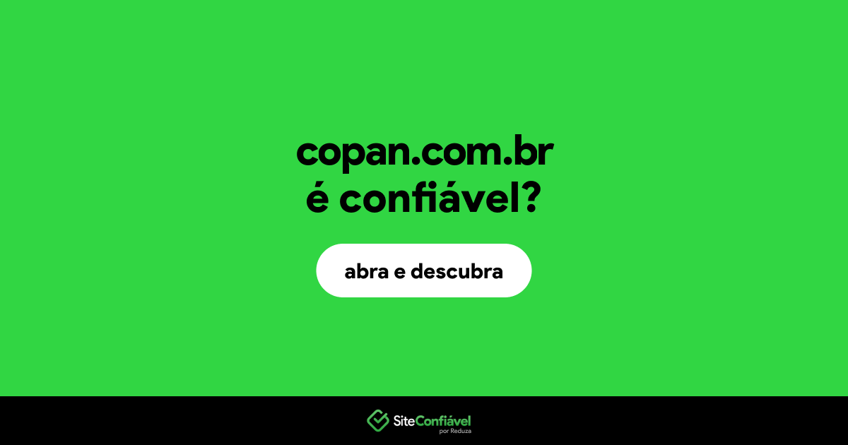 O site copan.com.br é confiável?