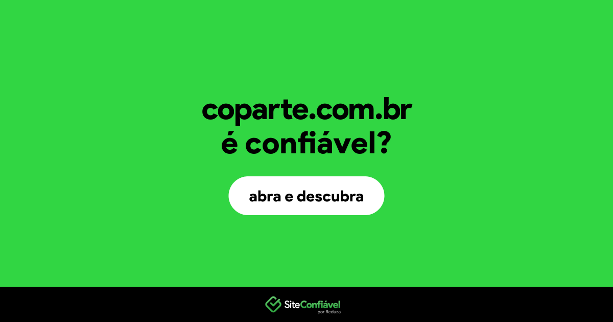 O site coparte.com.br é confiável?