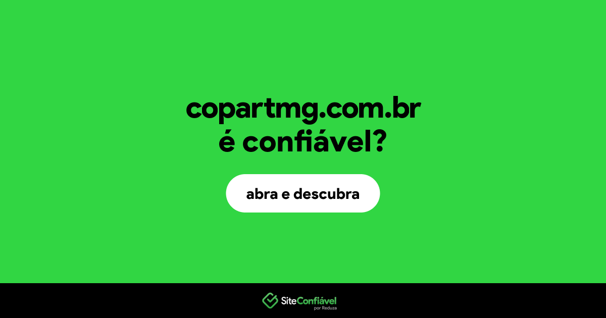 O site copartmg.com.br é confiável?