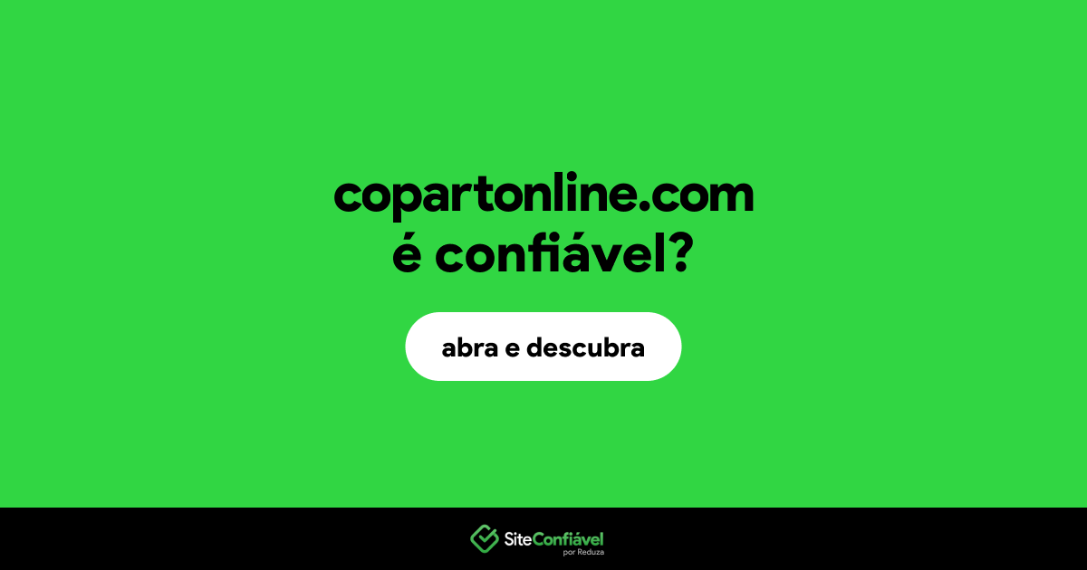 O site copartonline.com é confiável?