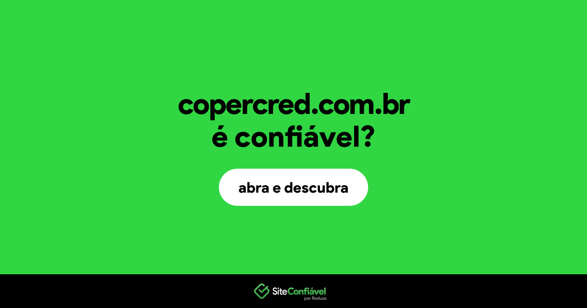 O site copercred.com.br é confiável?