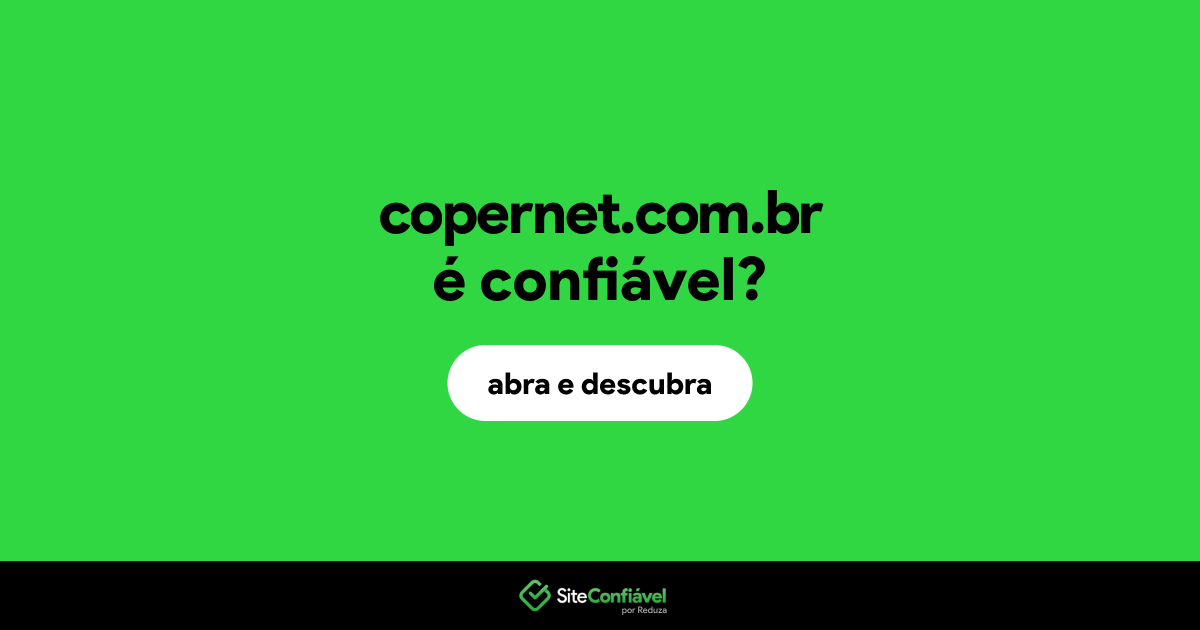 O site copernet.com.br é confiável?