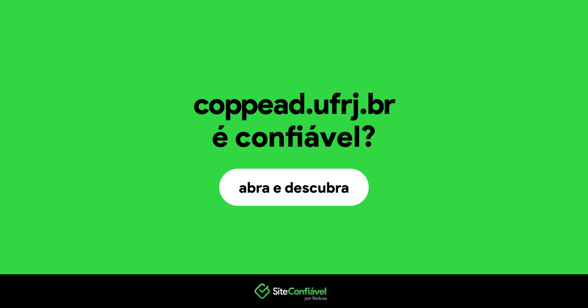 O site coppead.ufrj.br é confiável?