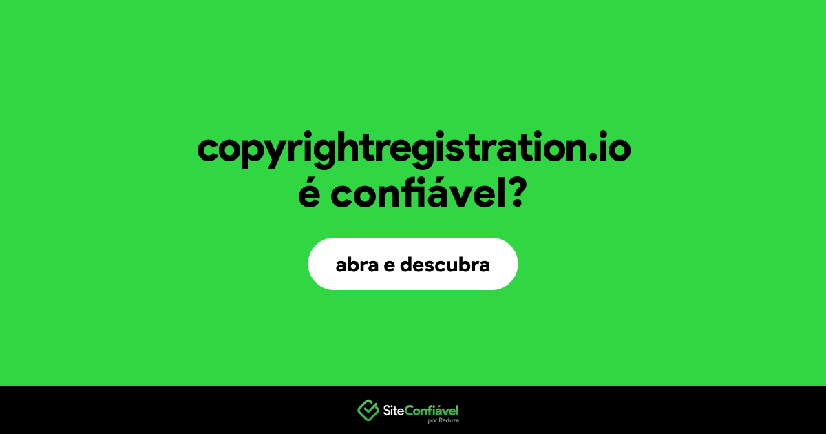 O site copyrightregistration.io é confiável?