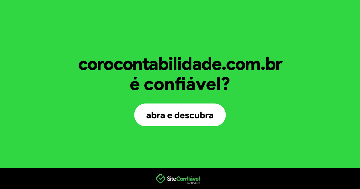O site corocontabilidade.com.br é confiável?