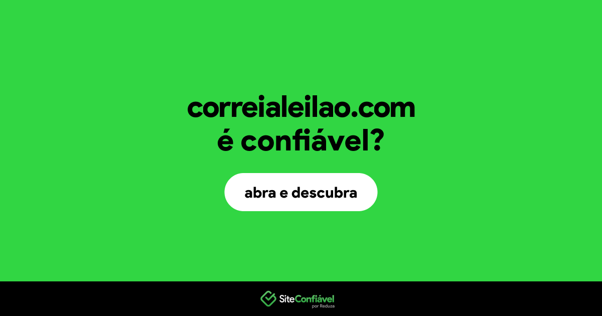 O site correialeilao.com é confiável?