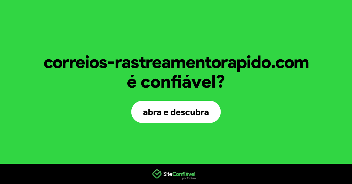 O site correios-rastreamentorapido.com é confiável?