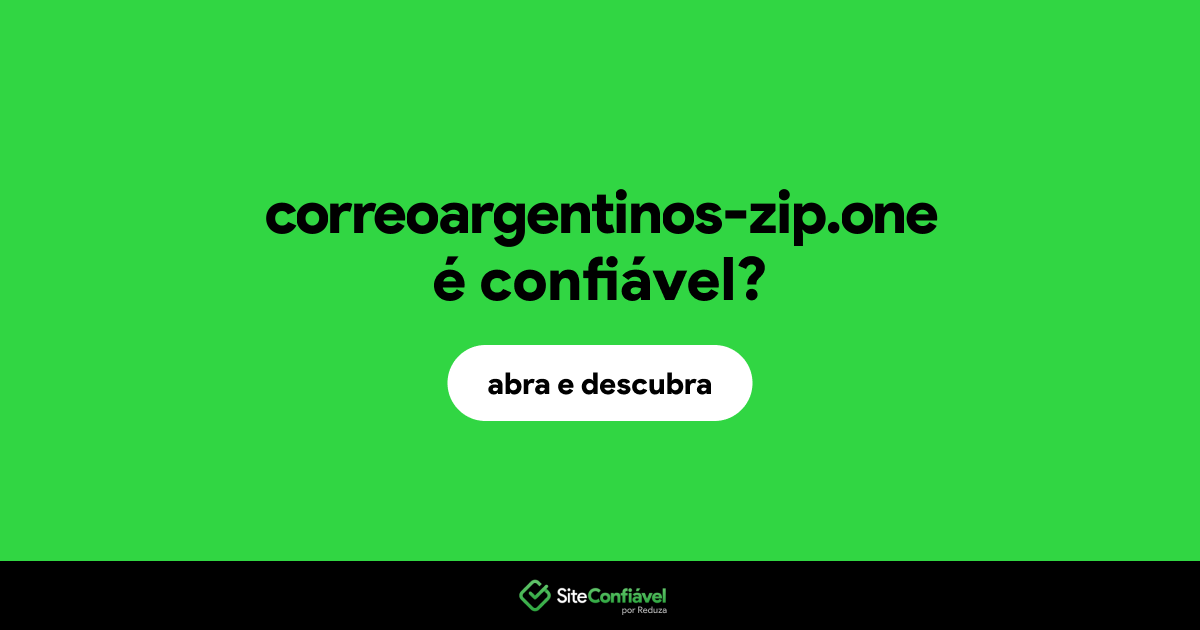 O site correoargentinos-zip.one é confiável?
