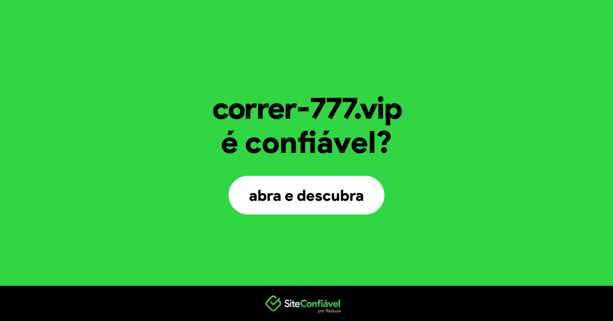 O site correr-777.vip é confiável?