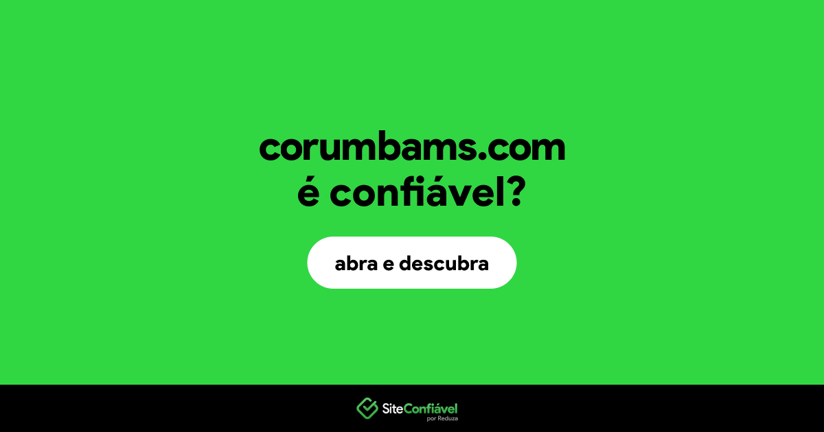 O site corumbams.com é confiável?