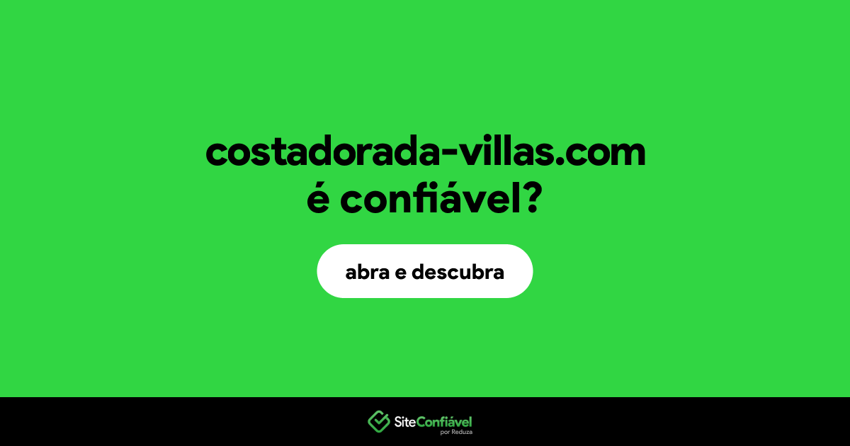 O site costadorada-villas.com é confiável?
