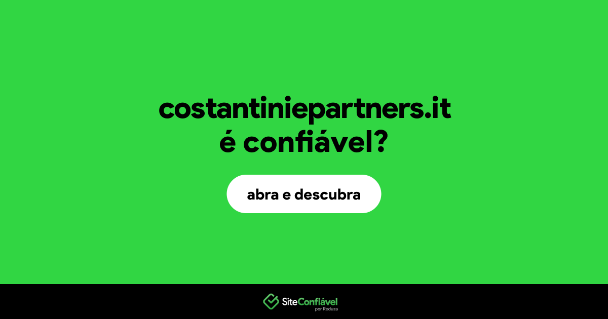 O site costantiniepartners.it é confiável?