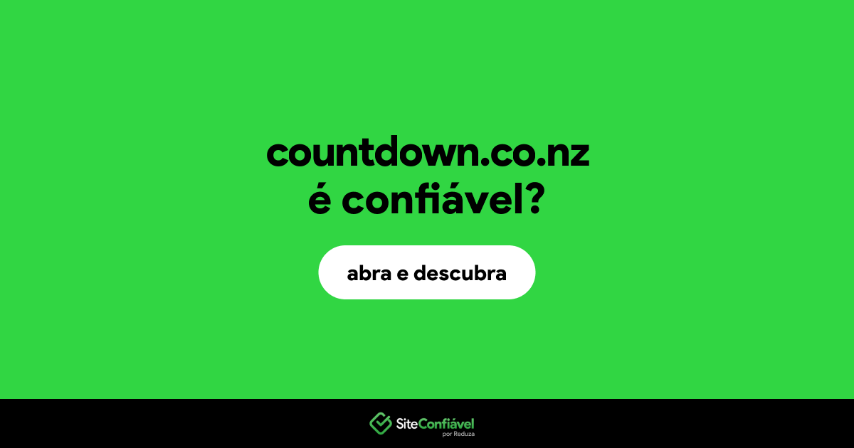 O site countdown.co.nz é confiável?