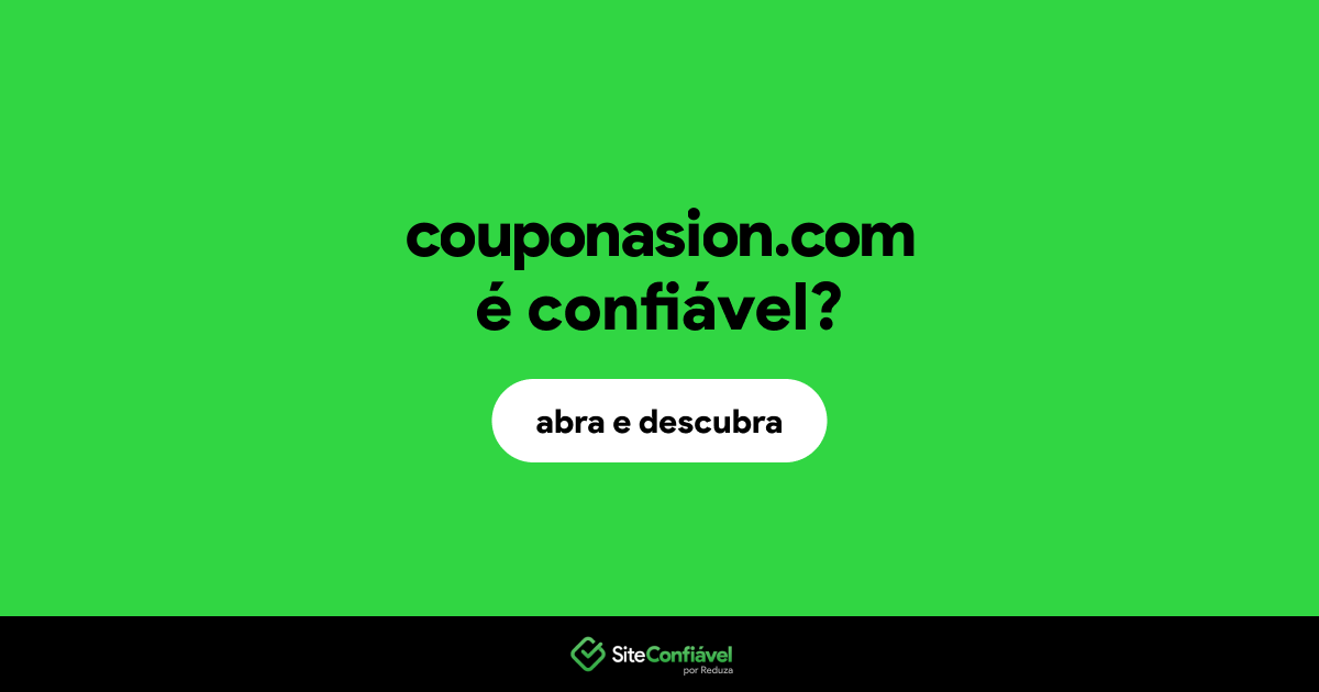 O site couponasion.com é confiável?