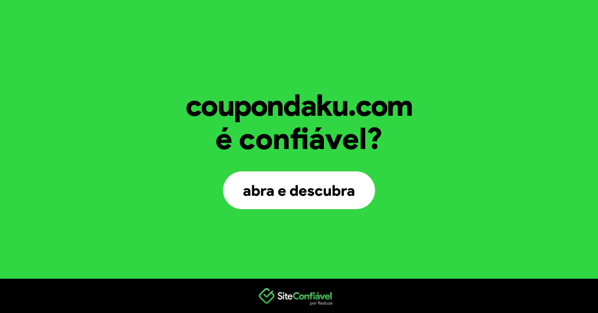 O site coupondaku.com é confiável?